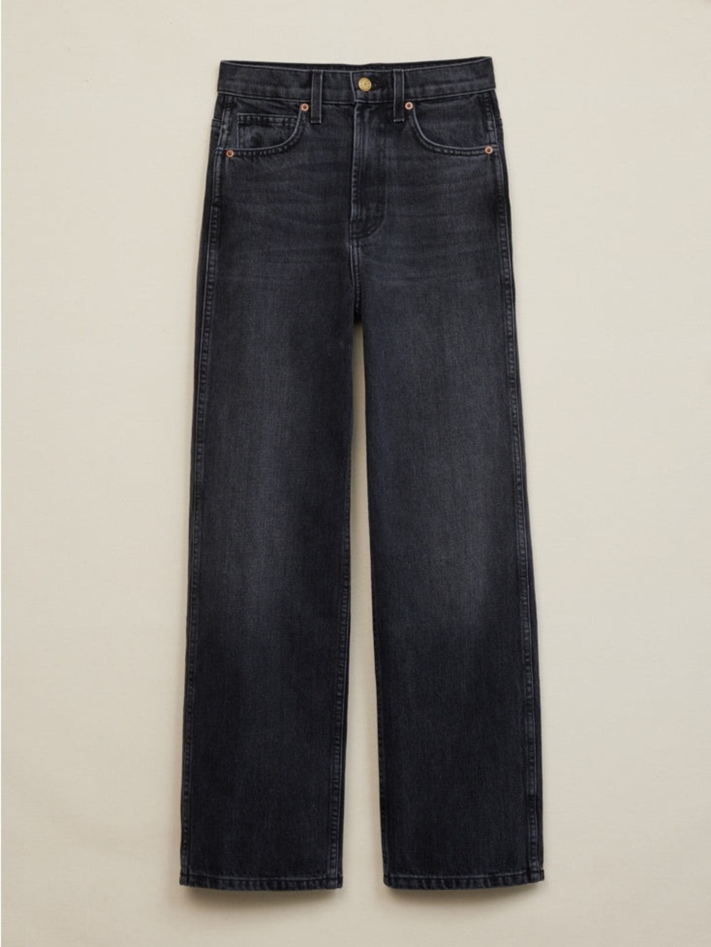 B SIDES High-Rise Straight Jeans in Stil Black Wash